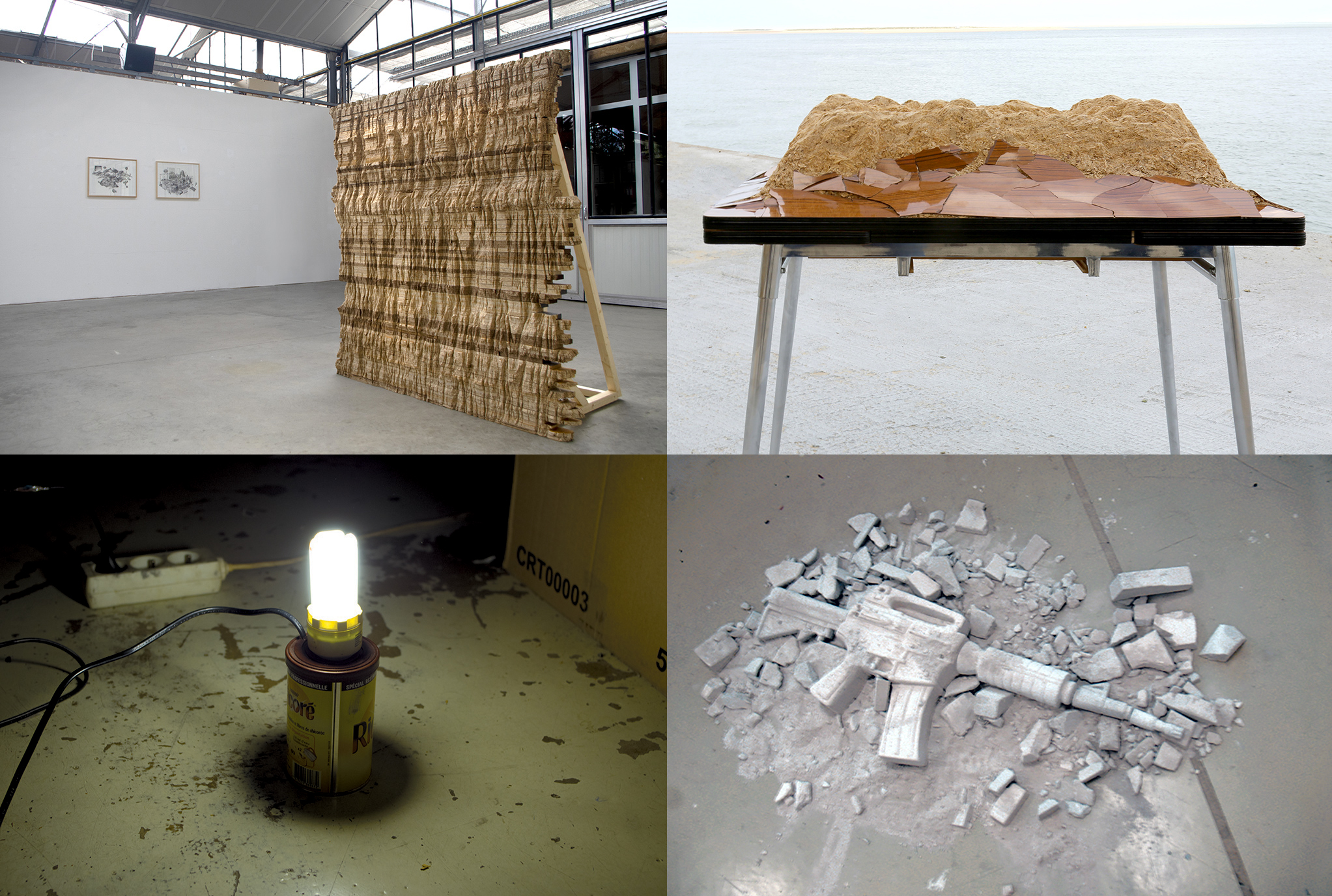 Marion Bailly-Salin & Nicolas Desverronnières (Fr)<br><br>
Marion Bailly-Salin, artiste auteur d’œuvres graphiques et plastiques, vit et réside à Lorient. Sortie de l’École Européenne Supérieure d’Art de Bretagne - site de Lorient - en 2014, elle s'investit dans le milieu associatif, notamment en partenariat avec le Centre Pénitentiaire de Plœmeur depuis cinq ans. Dans sa pratique artistique, elle tend à démontrer le rôle social de l'artiste au sein de notre société ainsi que l'importance de la collaboration des différents milieux et corps de métiers dans le développement de projets culturels. Durant ses études, elle a mené un projet d’édition en sérigraphie à Bamako (Mali), ainsi que des projets vidéos à la Nouvelle-Orléans dans le cadre du projet de recherche en art Géographies Variables. <br>
En 2015, elle a collaboré avec les artistes Nicolas Desverronnières et Barbara Filâtre sur produire Stolonia, un projet avec les services des espaces verts de la ville de Lorient. Depuis cinq ans, elle développe au Centre Pénitentiaire de Lorient – en lien avec la Ligue de l’enseignement du Morbihan, le SPIP et les associations – la revue interne Oxygène, publication tri-annuelle entièrement rédigée et illustrée par les personnes détenues. Oxygène est référencé à la BNF et bénéficie d’une subvention de la Direction de l’Administration Pénitentiaire qui lui permet de créer des liens avec des professionnels de la presse, de l’édition et de l’illustration. Elle développe aussi des projets artistiques et des ateliers sur le lien texte et image avec la Maison pour tous de Kervenanec et travaille depuis deux ans sur un projet avec le Centre d’Orthogénie de l’Hopital de Longjumeau (91). <br>
Avec l’artiste et graphiste Mathieu Roquet, en partenariat avec le Centre d’Art Contemporain l’Atelier d’Estienne de pont Scorff (56), ils développent actuellement un projet Culture / Justice soutenu par la DRAC, sur les objets bricolés et créations artistiques fabriqués en cellules par les personnes détenues au Centre Pénitentiaire de Plœmeur. <br><br>

Né en 1988, Nicolas Desverronnières vit et travaille à Lorient. Diplômé des Beaux-arts en 2014, sa pratique artistique se fait par l'observation d'objets manufacturés ou de paysages construits par nos sociétés, les mécaniques de systèmes de production, de transformation des matières premières ainsi que les dispositifs de monstration qui leur sont liés. En utilisant les normes et standards comme terrain de jeu, il superpose des domaines qui ne se confrontent pas d'ordinaire. A travers des bricolages ludiques, il génère des environnements fictifs propices à l'aventure et à l'exploration. L'artiste restitue cette recherche par des installations mêlant dessins et sculptures, ou dans des interventions in-situ. <br>
En 2012, il réalise une sculpture dans le cadre d'un marché public pour la ville de Pont-Scorff intitulée Tour de ronde. En 2013, il participe au projet de recherche sur la ville de la Nouvelle-Orléans dans le cadre du projet Géographies Variables. En 2015, il travaille sur un projet collectif avec les artistes Barbara Filâtre et Marion Bailly-Salin intitulé Stolonia en partenariat avec la ville de Lorient. Ce travail questionne le statut et la relation aux parcs et jardins d'une ville, et a donné lieu à une exposition-parcours dans Lorient au mois d'octobre 2015. En 2016, la réalisation de l'exposition Sabotages - qui sera diffusée dans les différents sites de l'Université Bretagne Sud - devient le point de départ d'une exploration de la Théorie de la terre creuse. En 2017, il mène des projets avec le collectif d'artistes Multi-Prises à travers des résidences, expositions ou des ateliers en milieu scolaire. En 2019, la résidence de recherche et création à l'Usine Utopik lui offre la possibilité de développer le projet Bocage Program, une installation mêlant observation du vivant et chorégraphie mécanique. <br>
<br><br>
Durant la résidence :<br>
Depuis plusieurs décennies, le détachement qui s'opère entre l'Homme et son environnement naturel proche est la conséquence d'une activité industrielle forte dans la production d'objets. Cette constellation d'éléments fonctionnels n'a plus seulement pour objectif d'apprivoiser le monde « sauvage » et de l'habiter, mais bel et bien de le conquérir pour s'en extraire. Tenter de discerner les mécaniques constituantes de cette constellation d'artefacts qui gravite autour de nous, est un moyen de les saisir et de se les réapproprier afin de dépasser le simple statut de consommateur. Ainsi, nous devenons tous ingénieurs, créateurs et ouvriers de notre propre éco-système. <br>
À partir d'une étude d'objets liés à un de nos besoins premiers, comme par exemple produire du feu pour se chauffer et se nourrir, nous collectons un ensemble d'images autour des barbecues « faits maison ». Le barbecue nous semble aujourd'hui un élément qui révèle nos modes de consommation. Il est en même temps un des emblèmes d'une société consumériste et de progrès techniques, mais aussi de la culture du bricolage et du savoir faire avec les moyens à disposition. <br>
Ces questions se matérialisent sous forme d'une série d'images en sérigraphie, interrogeant l'évolution des différentes techniques de maîtrise du feu par l'Homme pour cuire ses aliments et domestiquer le monde « sauvage ».<br>
</a>